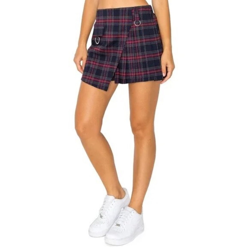 New plaid tartan skort schoolgirl skirt